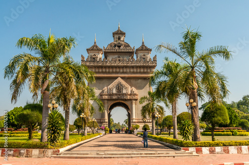 Patuxai Gate in Vientiane City