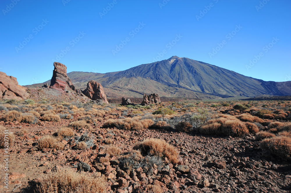 mountain landscape - view of the volcano Teide, finger of God