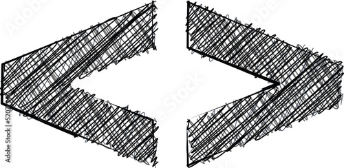 Hand draw font. Vector illustration