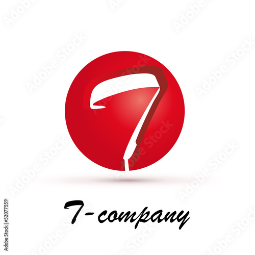 Vector Logo spherical letter T 3d