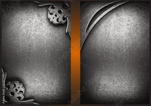 Vector metal background set