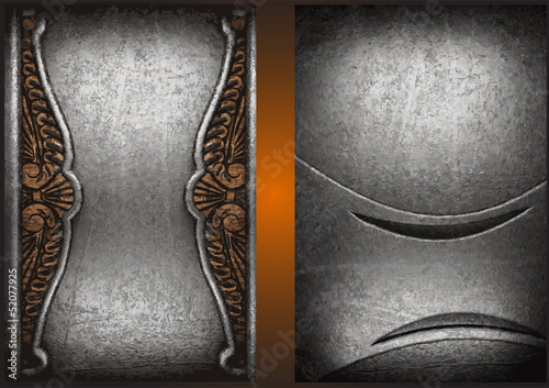 Vector metal background set