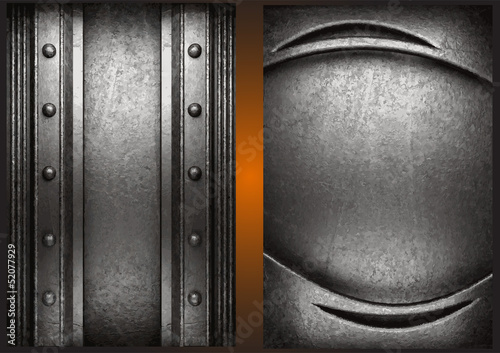 Vector metal background set