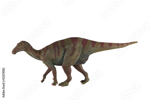 Iguanodon dinosaur against white background