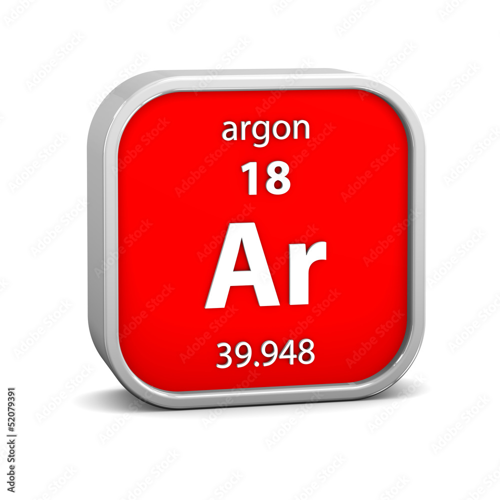 Argon material sign Argon material sign