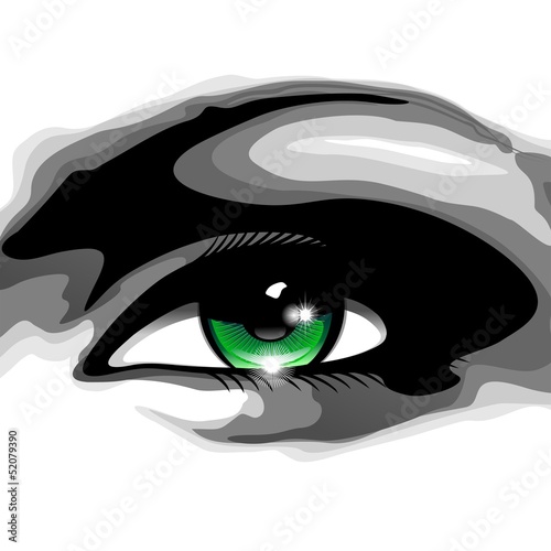 Woman's Green Eye-Occhio Verde di Donna-Vector