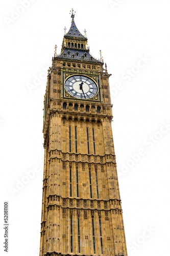 Big Ben tower isolated