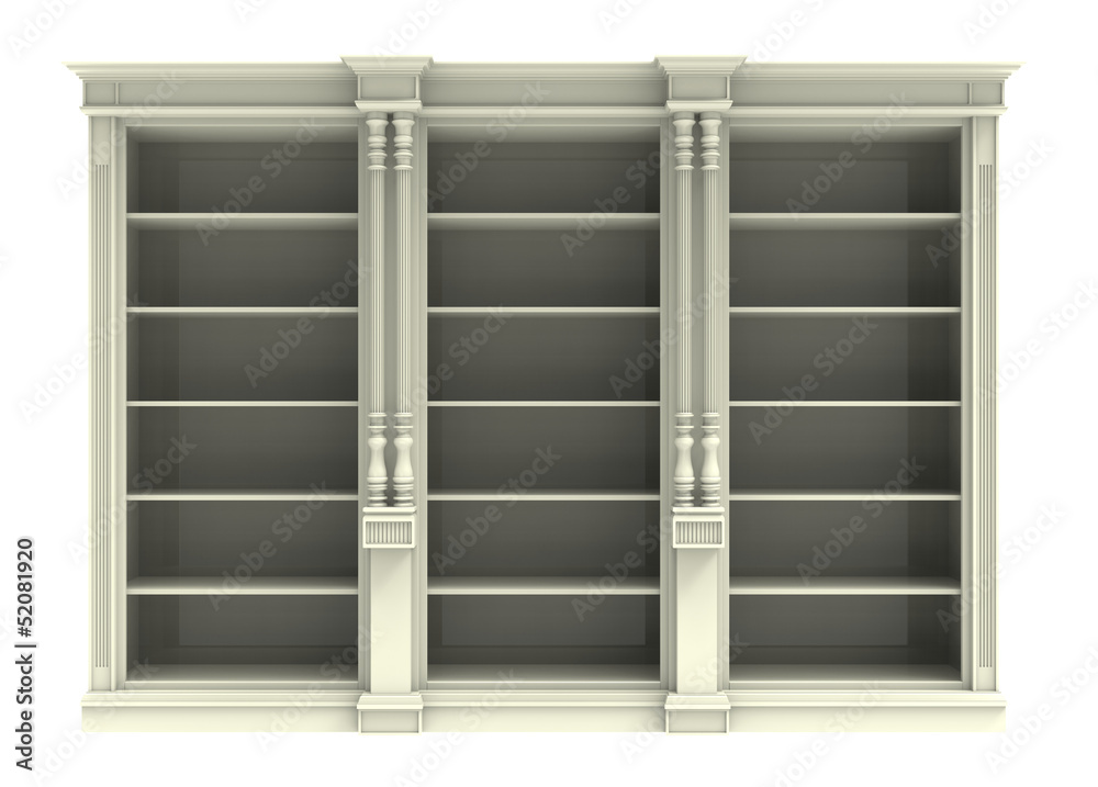 White cabinet with shelves White cabinet with shelves