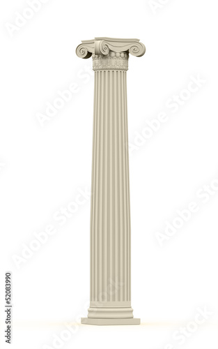 Historic column isolated