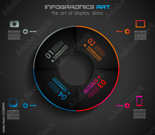 Infographic design template with paper tags