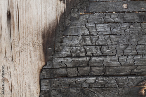 Verbranntes Holz photo