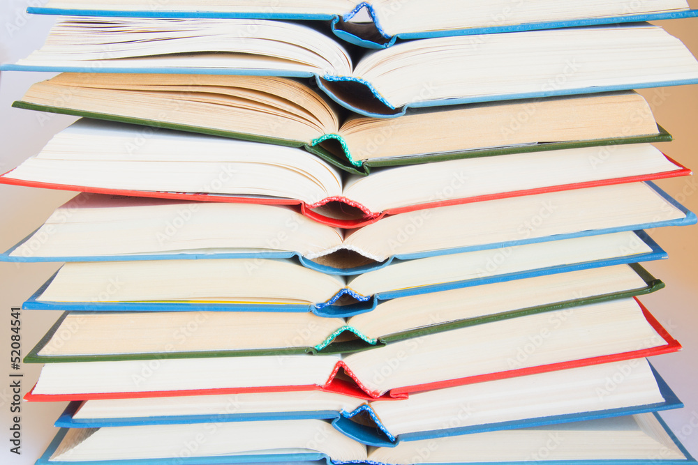 Stack of open books Stack of open books