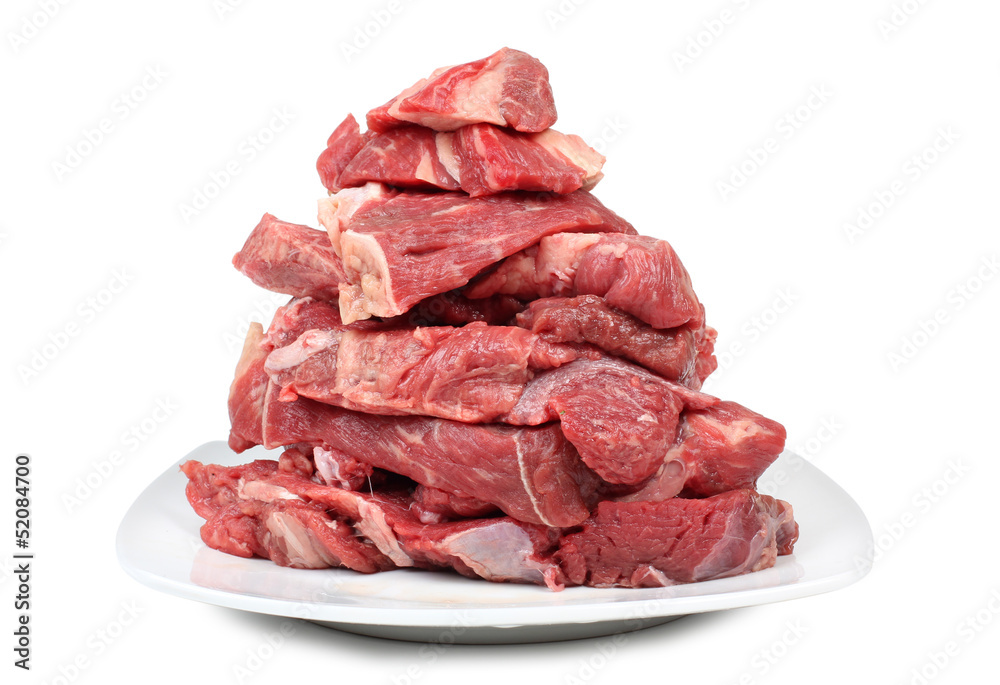 Meat on plate Meat on plate