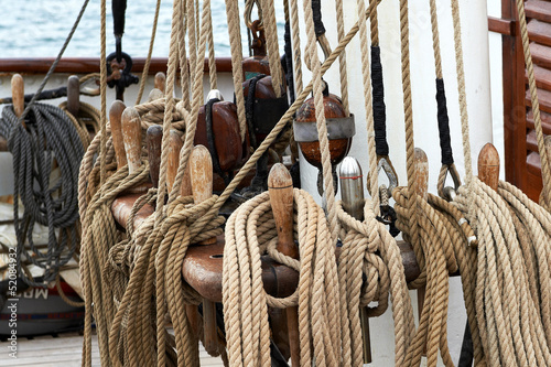 Ropes on a ship photo