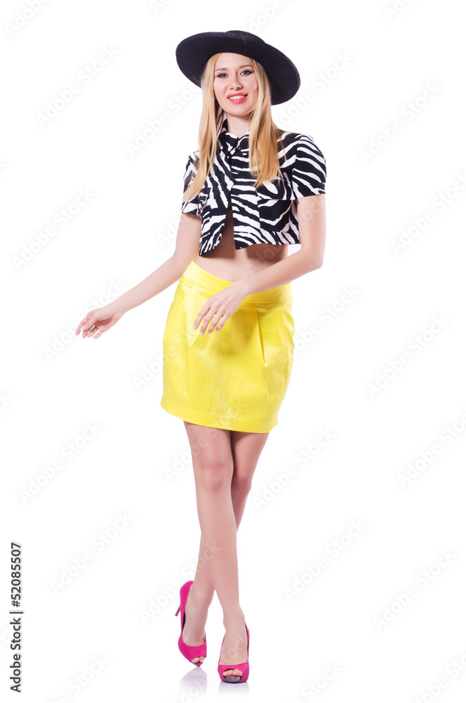 Tall model isolated on the white Tall model isolated on the white