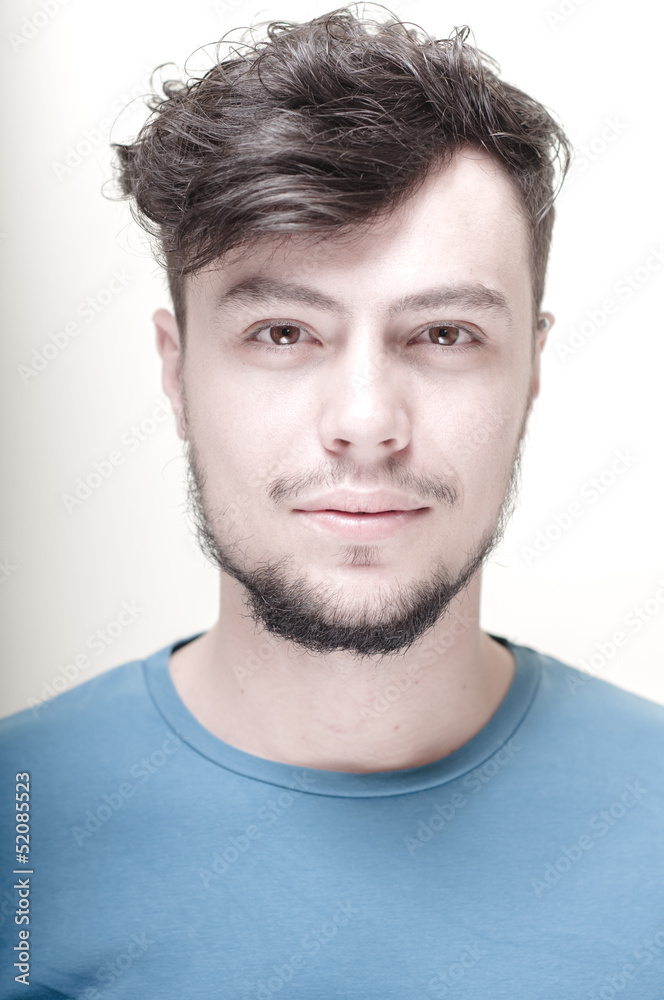 Obraz premium portrait of stylish young man with blue shirt