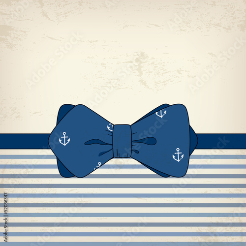 Vintage card with bow tie, fathers day