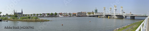 Panoramic view of the city Kampen, the Netherlands