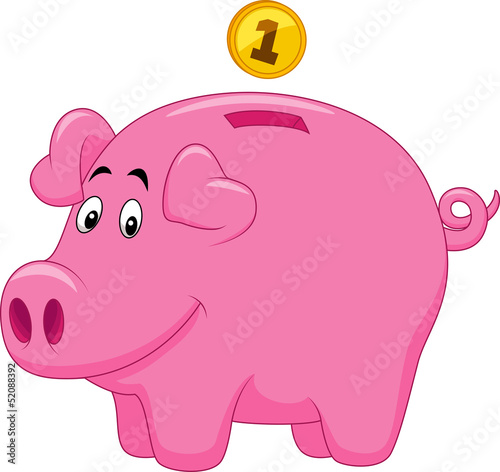 Piggy bank cartoon