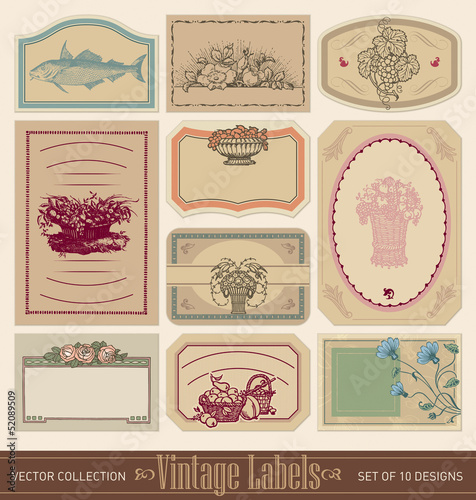 vintage labels set (vector)