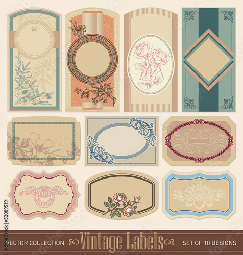 vintage labels set (vector)