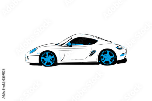 Abstract race car