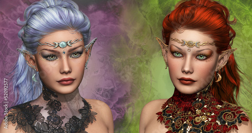 Fotografie Two female Elven