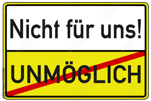 Unmöglich Lösung Schild  #130506-svg07