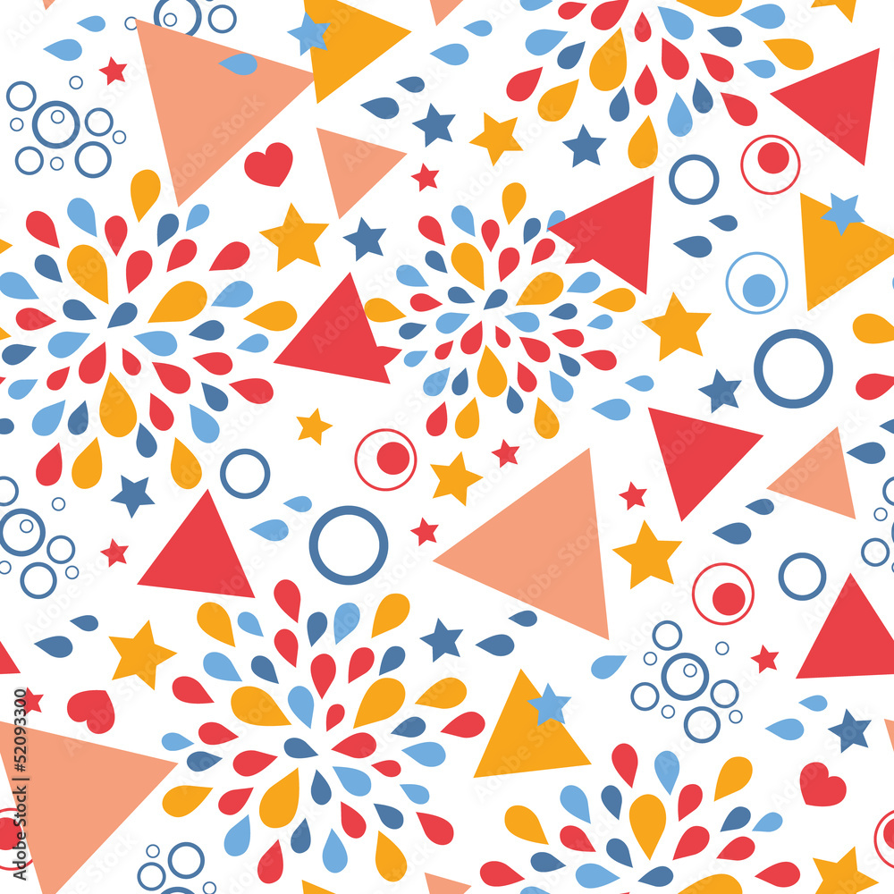Vector abstract celebration seamless pattern background with