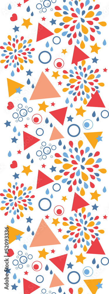 Vector abstract celebration vertical seamless pattern background