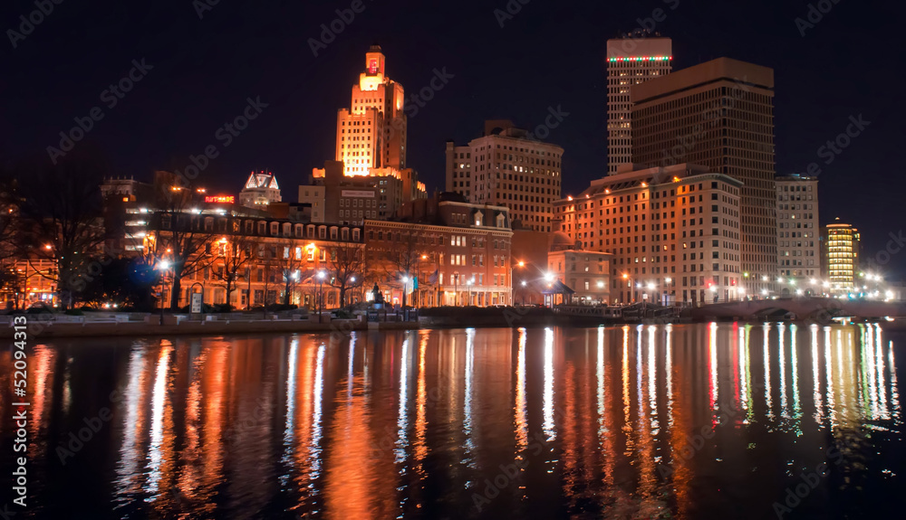 Providence, Rhode Island Skyline at night
