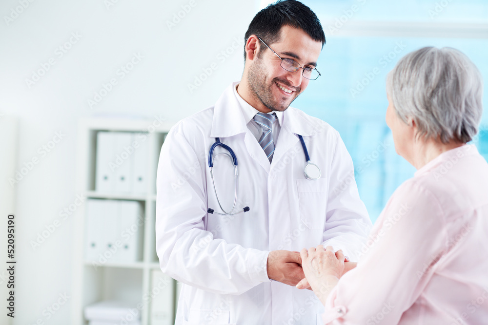 Speaking with patient Speaking with patient