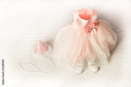 Frilly Pink Party Dress and Hat for Toddler