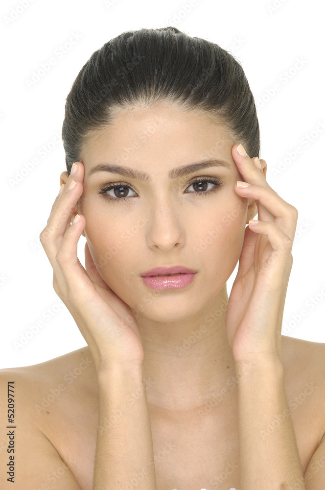 Beautiful glamour woman face with clean health skin Beautiful glamour woman face with clean health skin