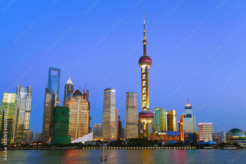 Obraz premium Lujiazui Finance&Trade Zone of Shanghai at New landmark skyline