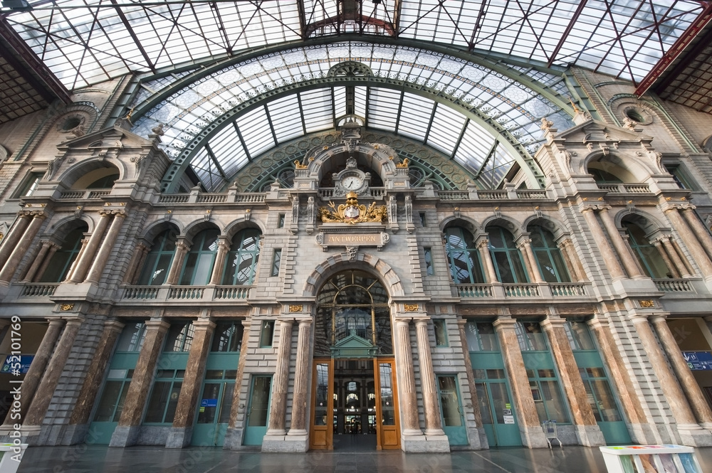 Railway Station in Antwerpen, Belgium