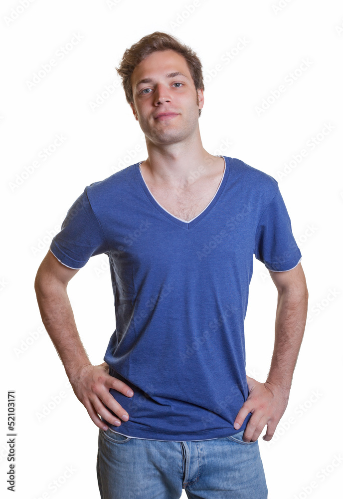 Fototapeta premium Junger Mann zeigt Selbstbewusstsein