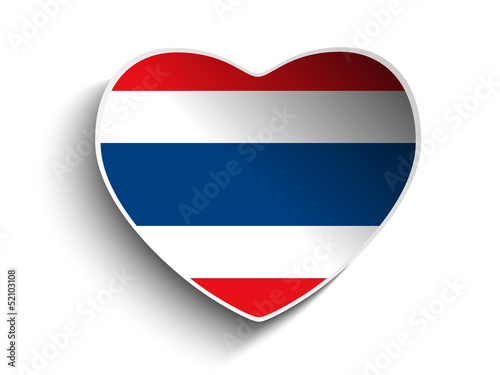 Thailand Flag Heart Paper Sticker Free Download Thailand Flag Heart Paper Sticker - GFXLoad