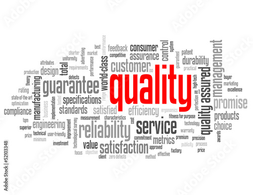 "QUALITY" Tag Cloud (customer service reliability satisfaction)