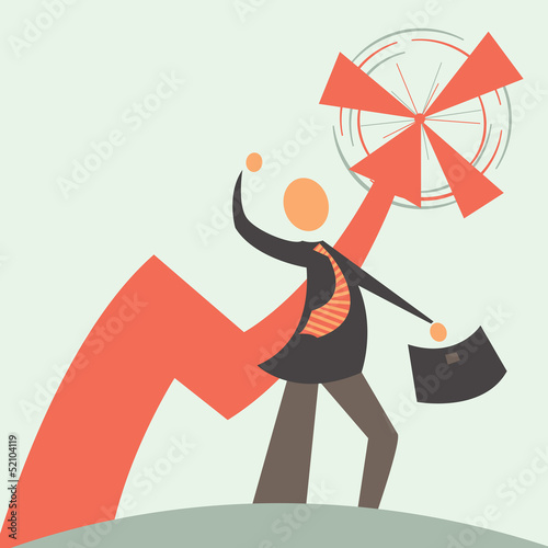 Vector arrow growth concept. kollosalny success in business.