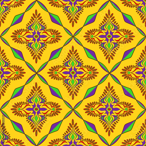 Bright Indian seamless pattern