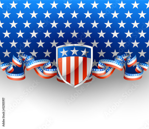 Patriotic background with shield