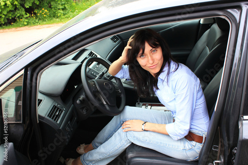 Fashion girl in a car © dmelnikau