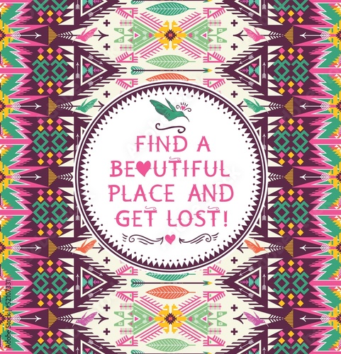 Hipster seamless aztec pattern