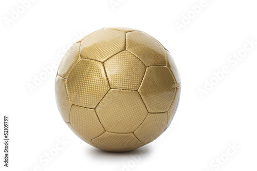 Photo shows a golden Football