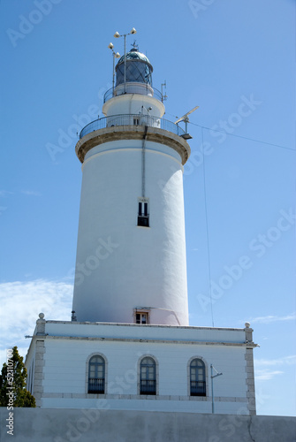 Lighthouse of Malaga Harbor, Spain