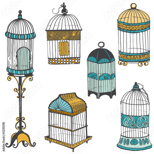 Birdcages Collection - for design or scrapbook - in vector