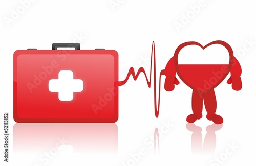 transfusion - first aid kit and heart