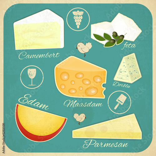 Vintage Set of Cheese