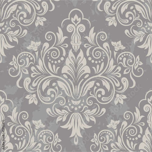 Damask seamless floral pattern